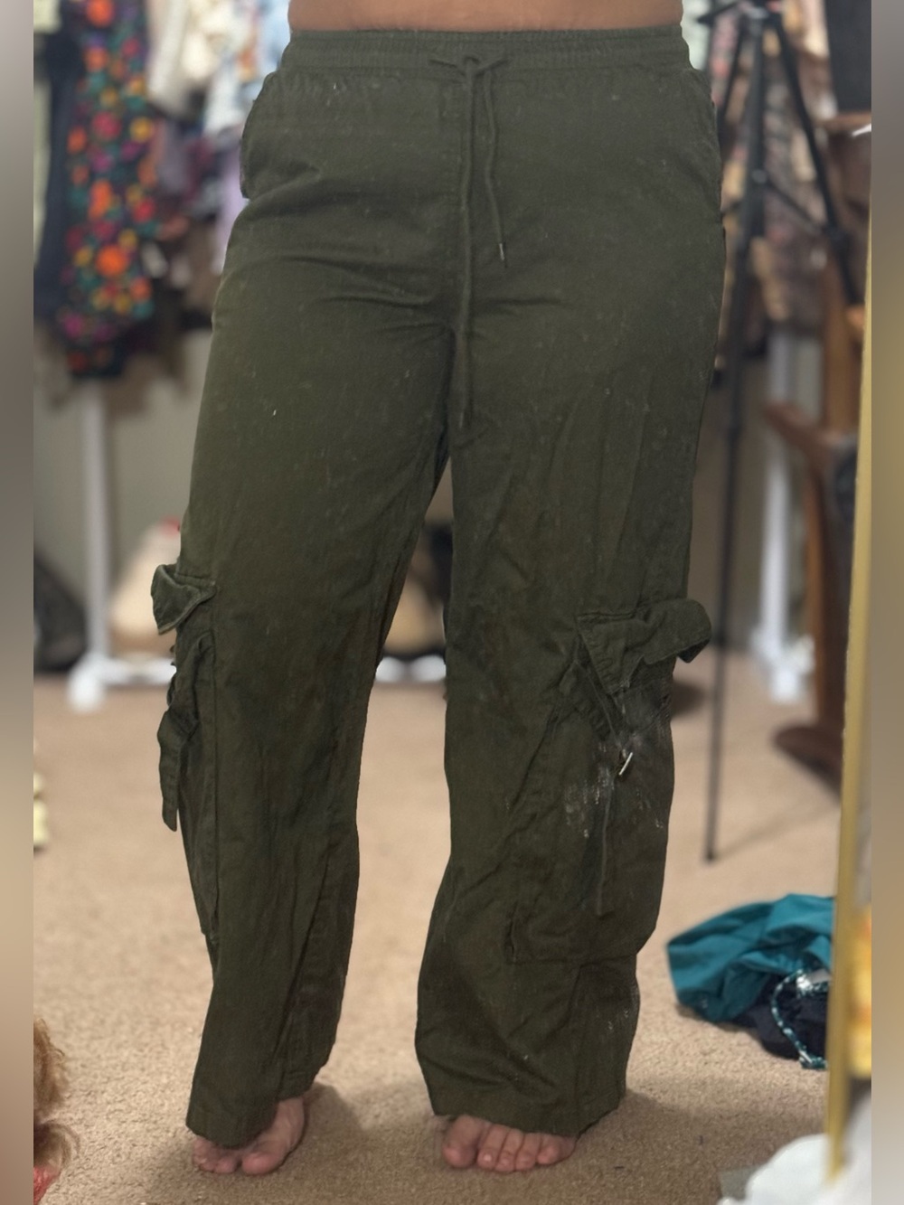 Army Green Cargo Pants by Forever 21 - Picture 1 of 5